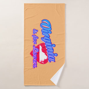 Virginia is for Lovers Bath Towel