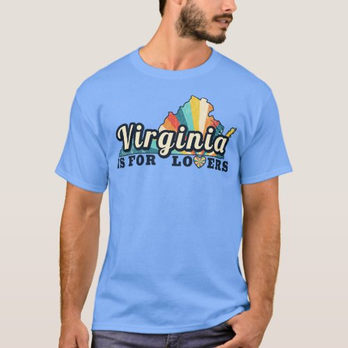 Virginia Is For Lovers Maps Vintage T_Shirt