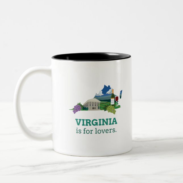 Virginia is for Lovers Two-Tone Coffee Mug (Left)