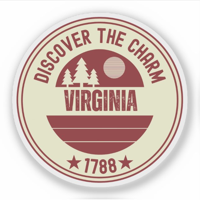  Virginia is for Lovers - VA State Gift Sticker (Front)