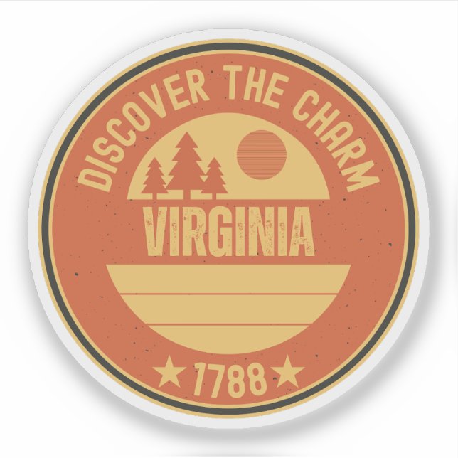  Virginia is for Lovers - VA State Gift Sticker (Front)