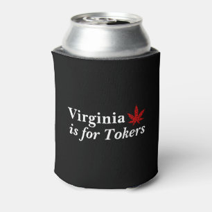 Virginia Is for Tokers Weed Personalized Can Cooler