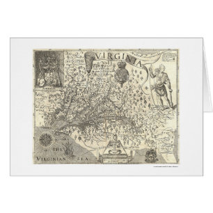Virginia John Smith Map 1624 Cards