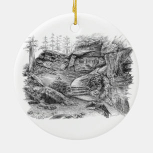 Virginia Kendall Ledges Trail (CVNP) Ceramic Ornament
