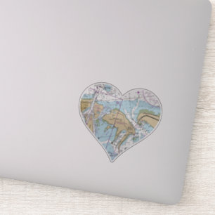 Virginia Key Florida Chart Sticker