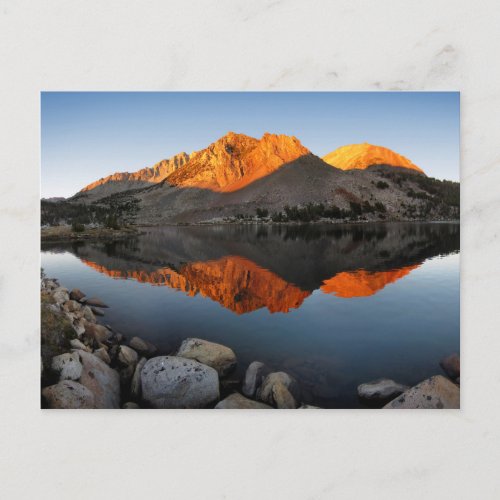 Virginia Lake Sunset Alpenglow _ John Muir Trail Postcard