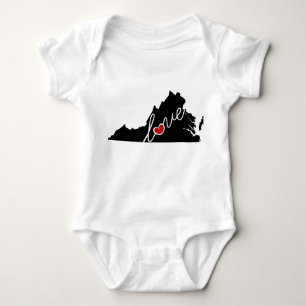 Virginia Love! Gifts for VA Lovers Baby Bodysuit