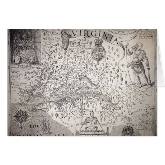 Virginia Map, 1612 Cards (Front Horizontal)