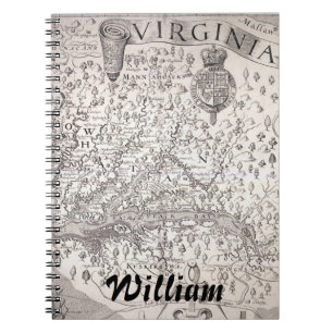 Virginia Map, 1612 Notebook