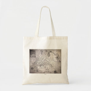 Virginia Map, 1612 Tote Bag