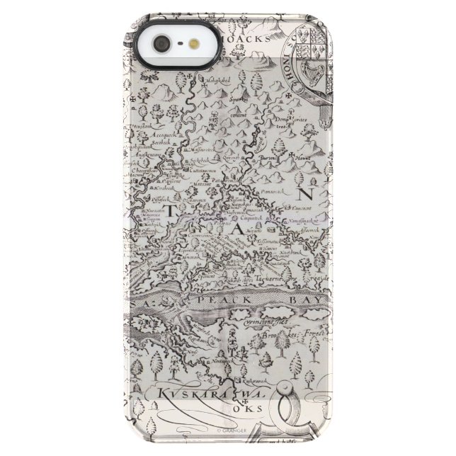 Virginia Map, 1612 Uncommon iPhone Case (Back)
