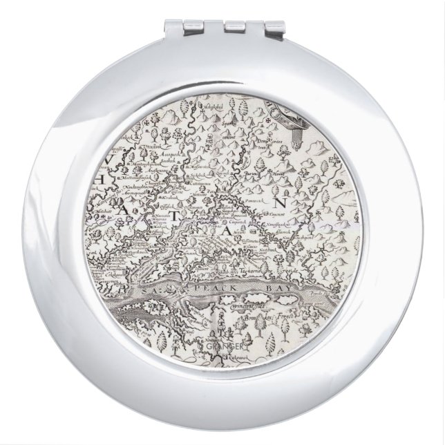 Virginia Map, 1612 Vanity Mirror (Front)