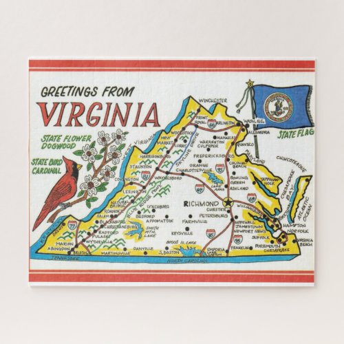 Virginia Map 16x20 Puzzle