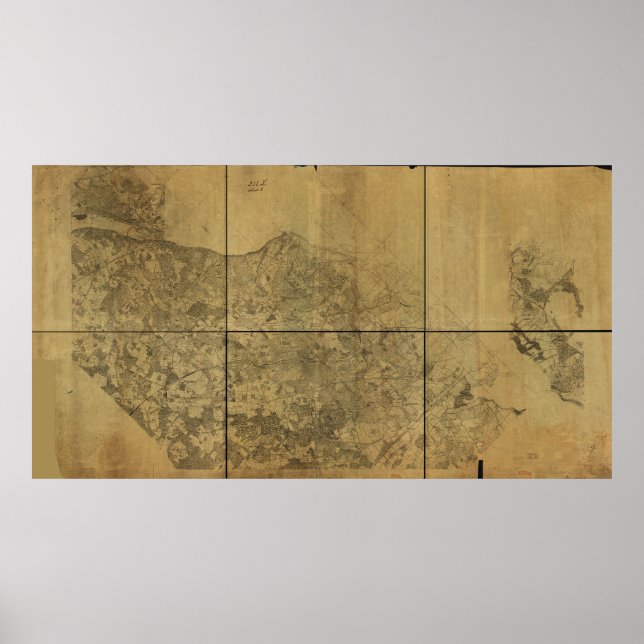 Virginia Map Alexandria to the Potomac River 1860 Poster (Front)