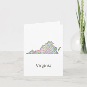 Virginia map card
