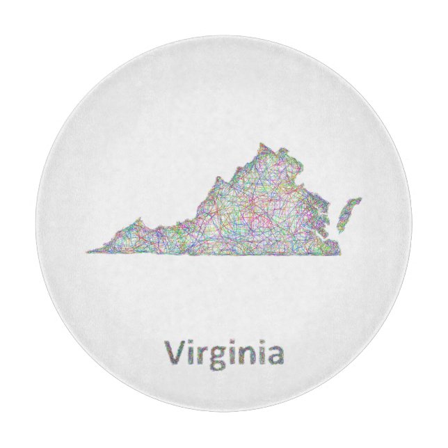 Virginia map cutting board (Front)