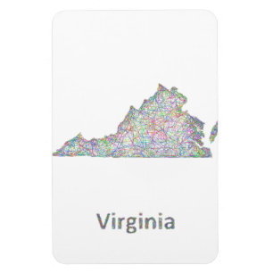 Virginia map magnet