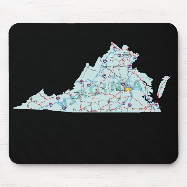Virginia Map Mousepad (Front)