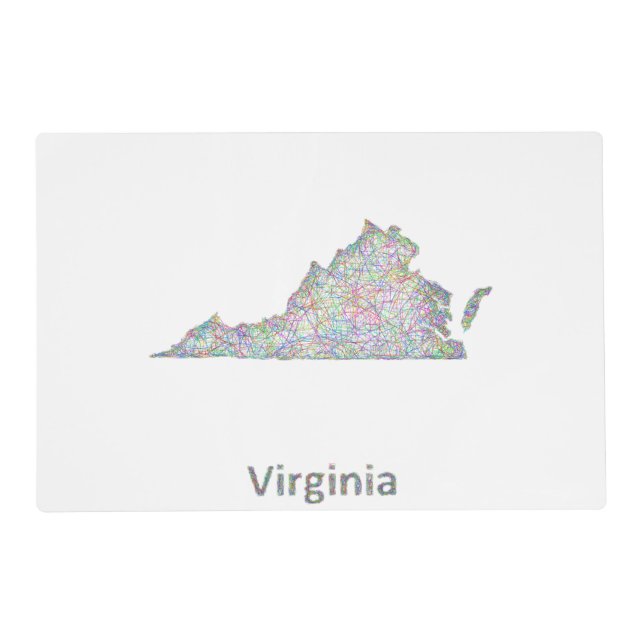 Virginia map placemat (Back)
