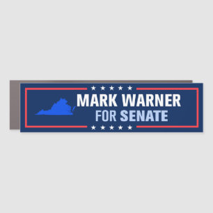 Virginia Mark Warner for Senate Bumper Car Magnet