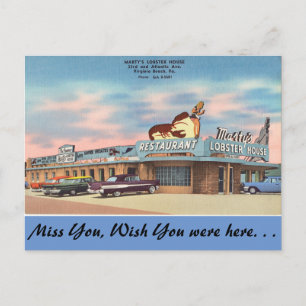 Virginia, Marty's Lobster House, Virginia Beach Postcard