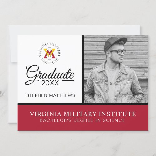 Virginia Military Institute  Graduation Invitation