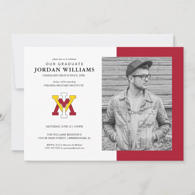 Virginia Military Institute Insignia | Graduation Announcement (Front)