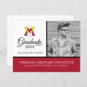 Virginia Military Institute Insignia | Graduation Announcement Postcard (Front/Back)