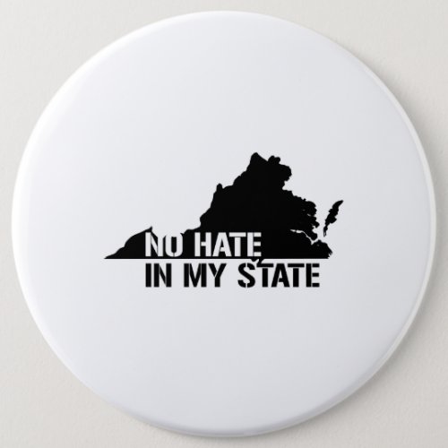 Virginia No Hate In My State Pinback Button