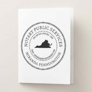 Virginia Notary Services Pocket Folder