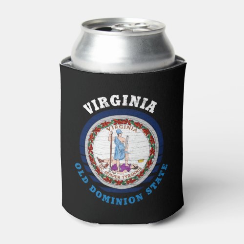 VIRGINIA OLD DOMINION STATE FLAG CAN COOLER