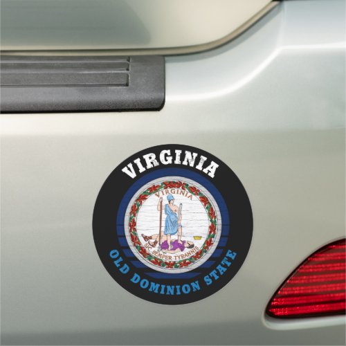 VIRGINIA OLD DOMINION STATE FLAG CAR MAGNET