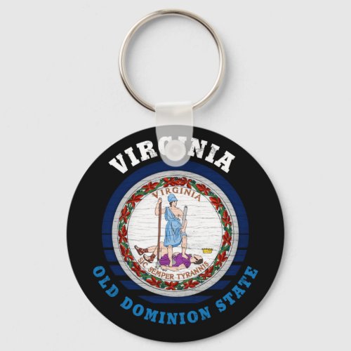 VIRGINIA OLD DOMINION STATE FLAG KEYCHAIN