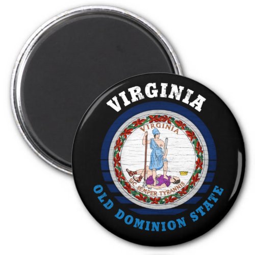 VIRGINIA OLD DOMINION STATE FLAG MAGNET