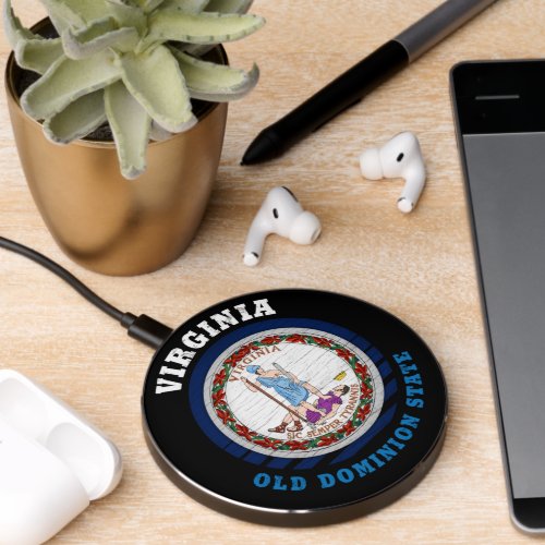 VIRGINIA OLD DOMINION STATE FLAG WIRELESS CHARGER 