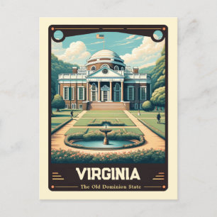Virginia   Patriotic Spirit Vintage Postcard