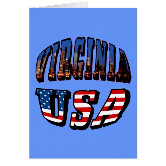 Virginia Picture and USA Text Cards (Front)