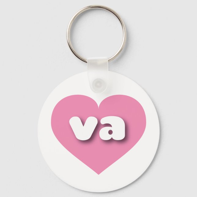 Virginia pink heart - I love va Keychain (Front)