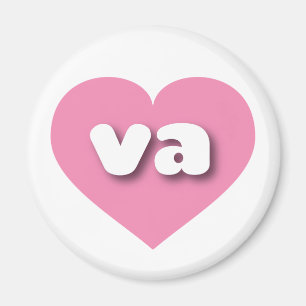 Virginia pink heart - I love va Magnet
