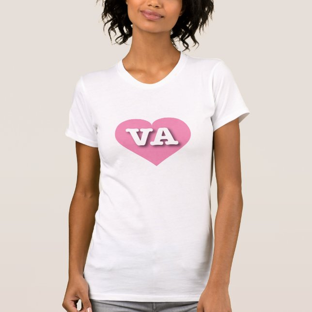 Virginia Pink Heart - I love VA T-Shirt (Front)