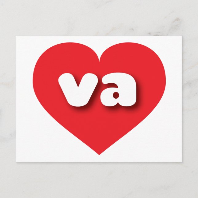 Virginia red heart - I love va Postcard (Front)