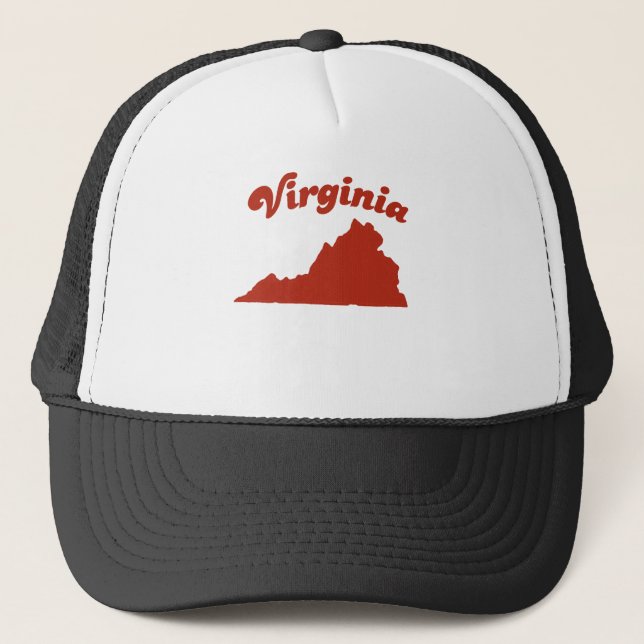 VIRGINIA Red State Trucker Hat (Front)