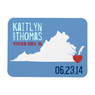 Virginia Save the Date - Customizable City Magnet