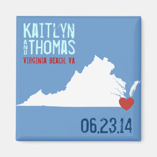 Virginia Save the Date - Customizable City Magnet