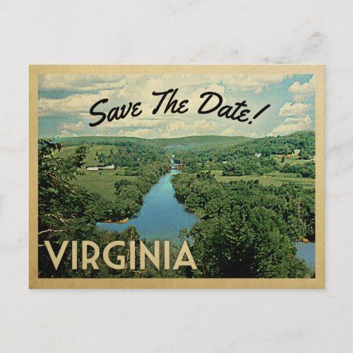 Virginia Save The Date Vintage Postcards