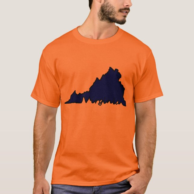 Virginia Script Tee - Orange (Front)