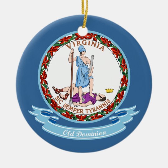 Virginia Seal Ceramic Ornament