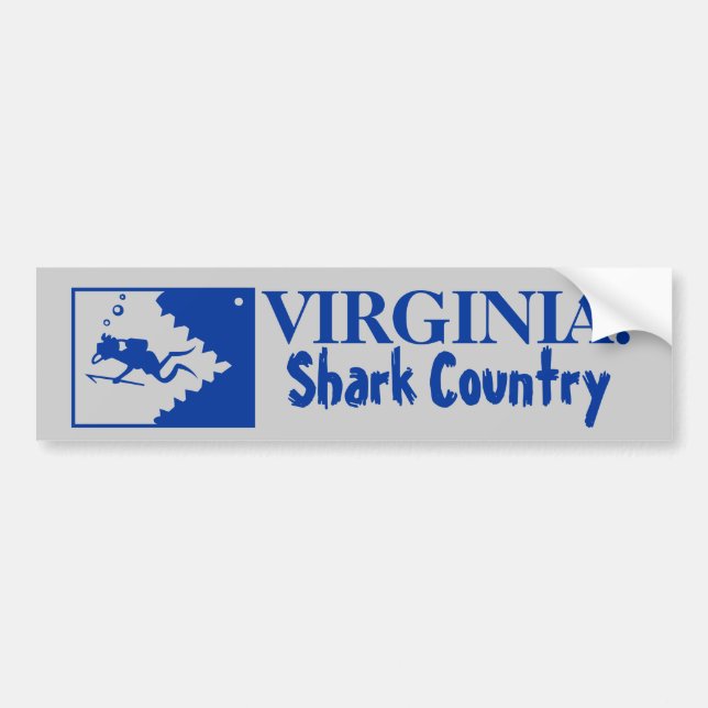 Virginia: Shark Country Bumper Sticker (Front)