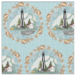 Virginia Shells Lighthouse Fabric
