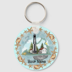 Virginia Shells Lighthouse keychain